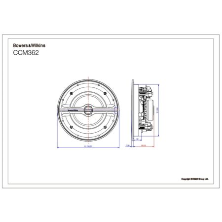 bowers & wilkins ccm362 Dimensiones Audio Planet Argentina SRL