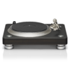 Vista frontal de la Denon DP-3000NE con plato de aluminio y brazo en S