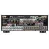 Panel trasero del Denon AVC-X6800H con 7 entradas HDMI, preouts de 13.4 y 13 terminales de parlantes Panel trasero del Denon AVC-X6800H con 7 entradas HDMI, preouts de 13.4 y 13 terminales de parlantes