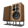 JBL L100 Classic 80 par sobre soportes JS-150 vista angular JBL L100 Classic 80 par sobre soportes JS-150 vista angular