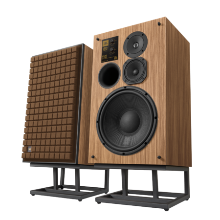 JBL L100 Classic 80 par sobre soportes JS-150 vista angular JBL L100 Classic 80 par sobre soportes JS-150 vista angular