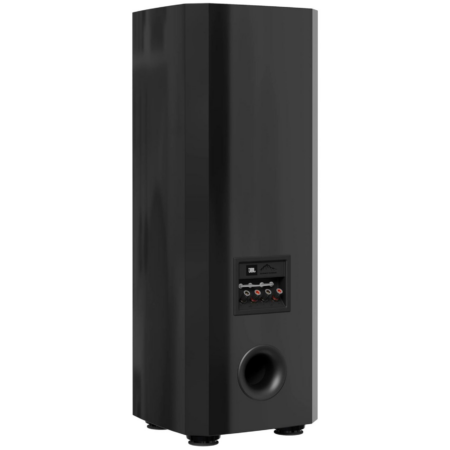 JBL Summit Pumori vista trasera con puerto bass reflex y bornes JBL Summit Pumori vista trasera con puerto bass reflex y bornes
