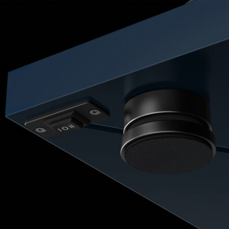 Pata de aluminio regulable y selector de velocidad de la Pro-Ject Debut Carbon EVO Pata de aluminio regulable y selector de velocidad de la Pro-Ject Debut Carbon EVO