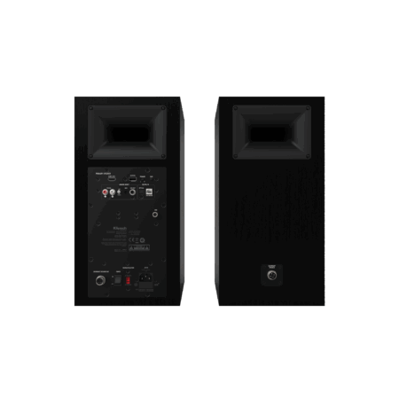 Panel trasero de los Klipsch The Sevens con HDMI ARC, óptica, USB, phono y salida de subwoofer