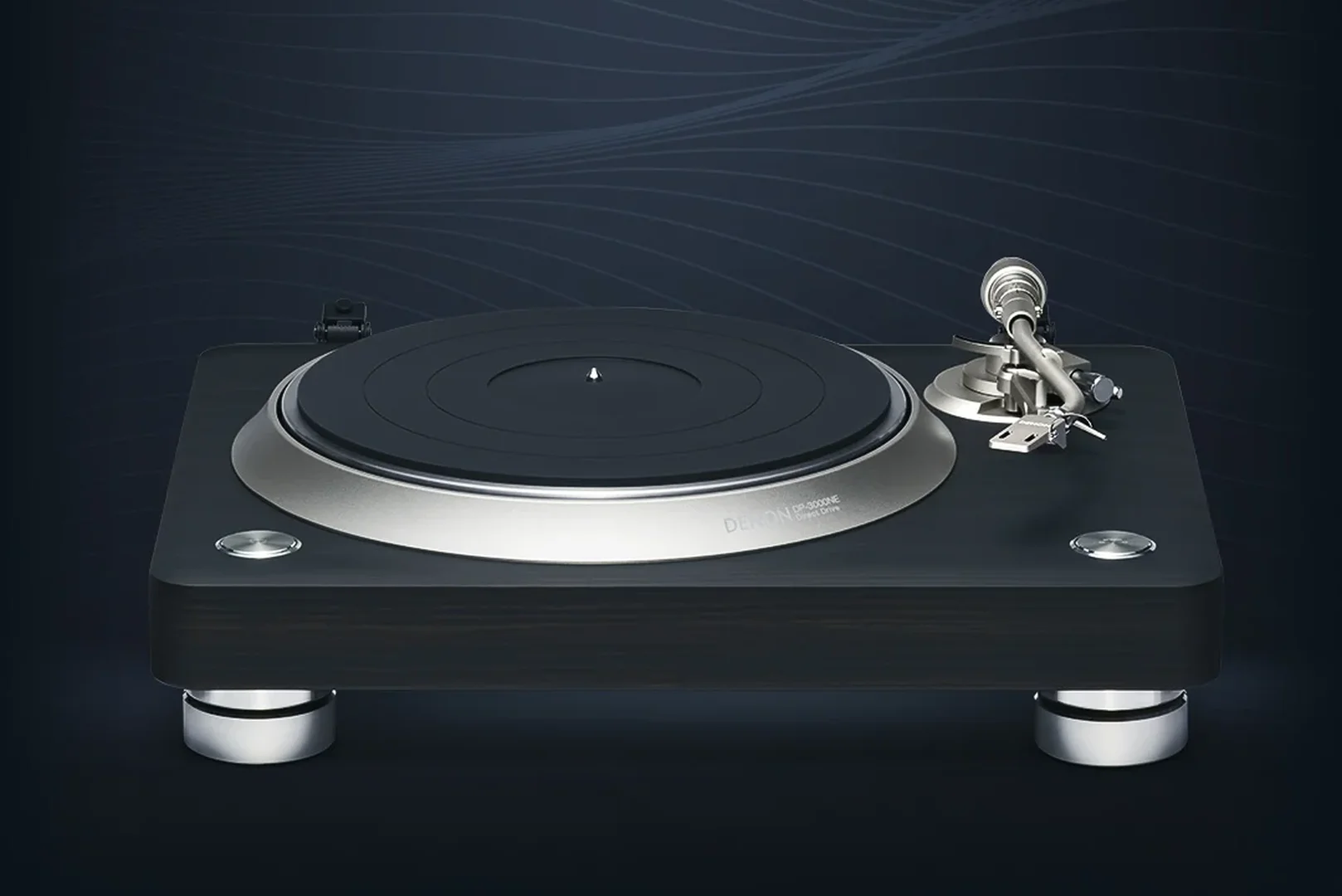 Bandeja giradiscos Denon DP-3000NE de tracción directa con brazo en S