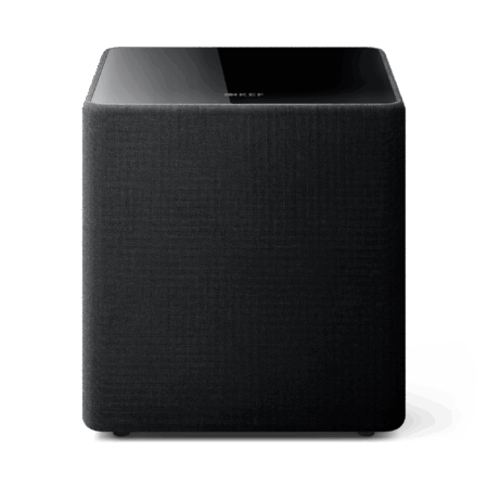 Subwoofer KEF Kube 10 MIE vista frontal en ángulo