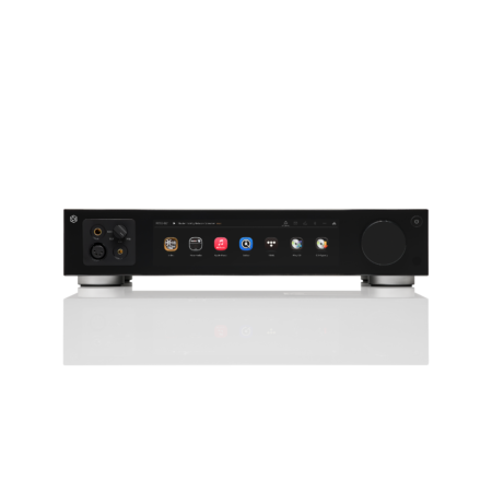 Frente del HiFi Rose RS451 con salidas de auriculares y perilla de volumen Frente del HiFi Rose RS451 con salidas de auriculares y perilla de volumen