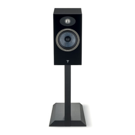 Focal Theva N°1 Stand vista frontal con bafle Theva N°1 montado Focal Theva N°1 Stand vista frontal con bafle Theva N°1 montado