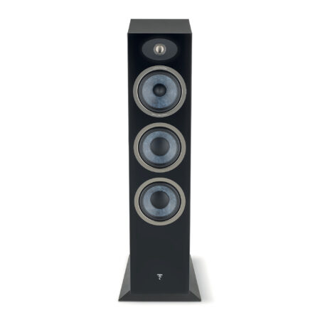Focal Theva N°3 vista frontal con parlantes Slatefiber y tweeter TNF Focal Theva N°3 vista frontal con parlantes Slatefiber y tweeter TNF