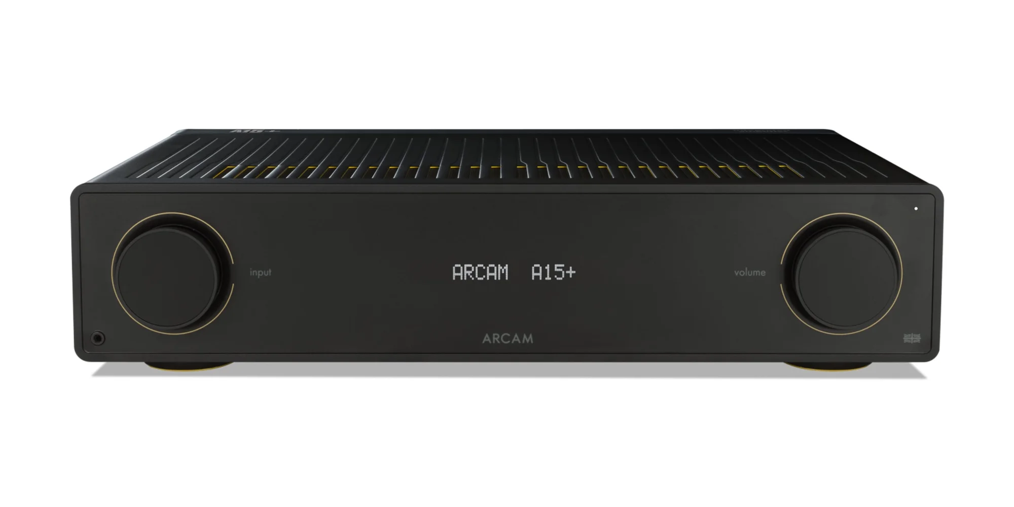 Amplificador integrado Arcam A15+ vista frontal superior
