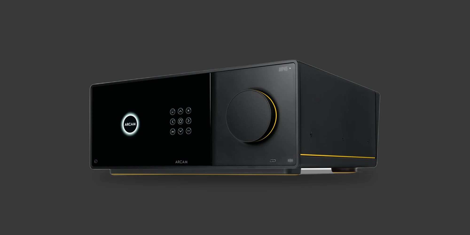 Procesador de cine en casa Arcam AVP45 en ángulo