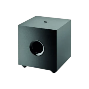 Subwoofer activo Focal Cub Evo vista en ángulo con puerto bass reflex frontal
