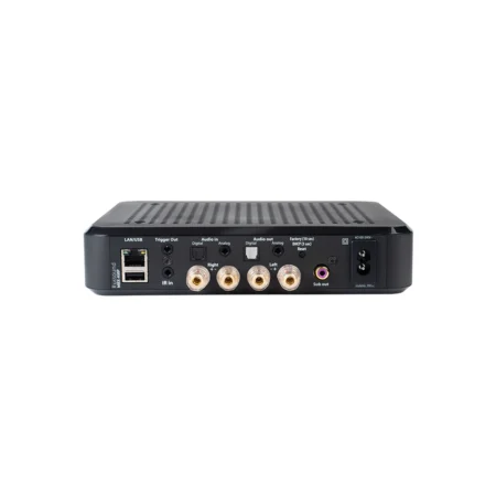 Russound MBX-AMP panel trasero con conexiones de audio, red y parlantes